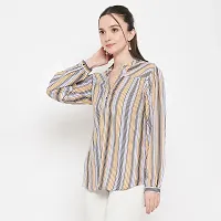 Ruhaans Womens Rayon Striped Multi Top-thumb3