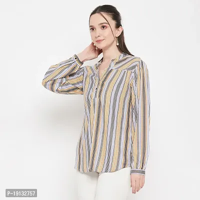 Ruhaans Womens Rayon Striped Multi Top-thumb4