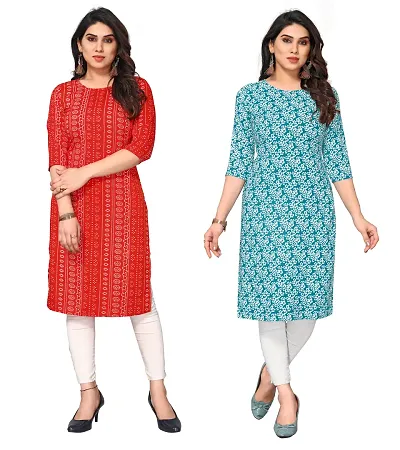 Trendy Straight Crepe Kurta Combo For Women