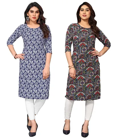 Trendy Straight Crepe Kurta Combo For Women