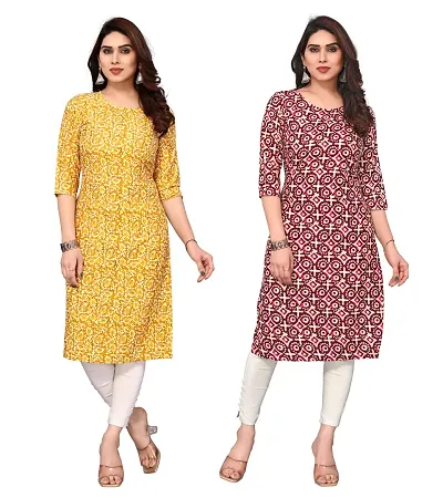 Trendy Straight Crepe Kurta Combo For Women