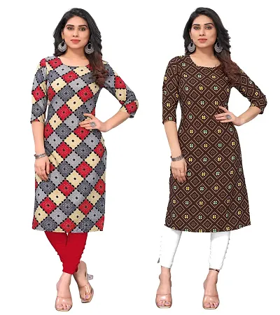 Trendy Straight Crepe Kurta Combo For Women