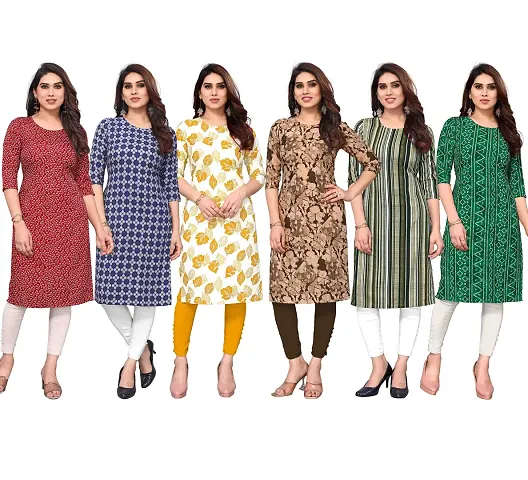 Beautiful Crepe Straight Kurta For Women Pack of