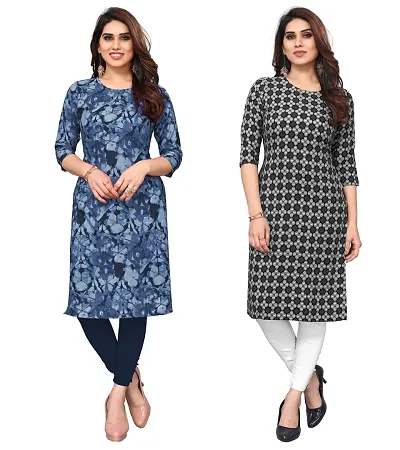 Trendy Straight Crepe Kurta Combo For Women