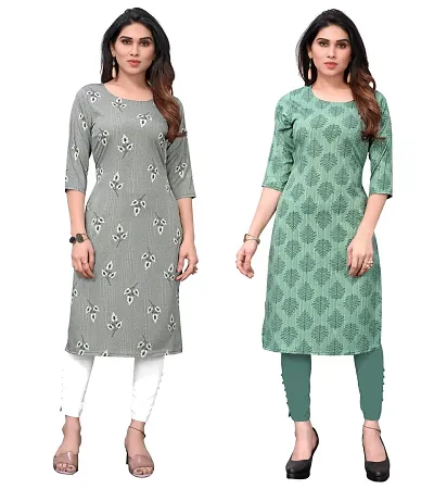 Trendy Straight Crepe Kurta Combo For Women