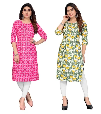 Trendy Straight Crepe Kurta Combo For Women