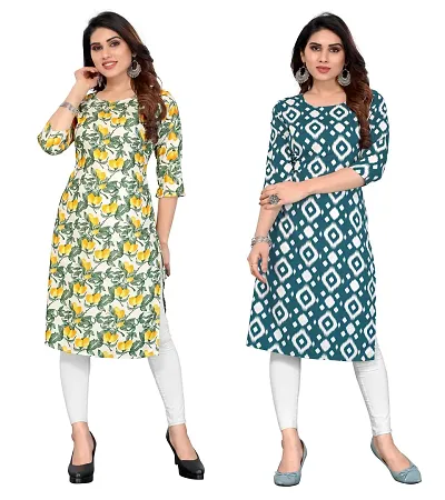 Trendy Straight Crepe Kurta Combo For Women