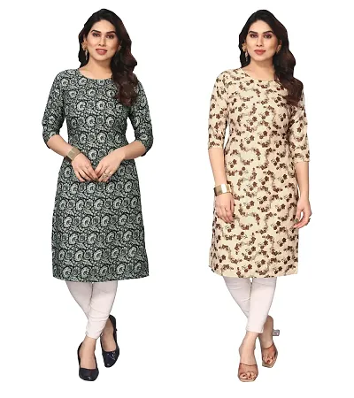 Trendy Straight Crepe Kurta Combo For Women