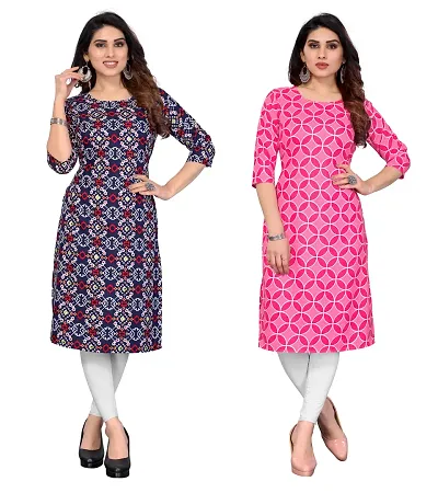 Trendy Straight Crepe Kurta Combo For Women