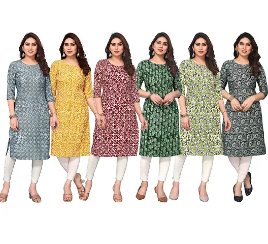 Beautiful Crepe Straight Kurta For Women Pack of