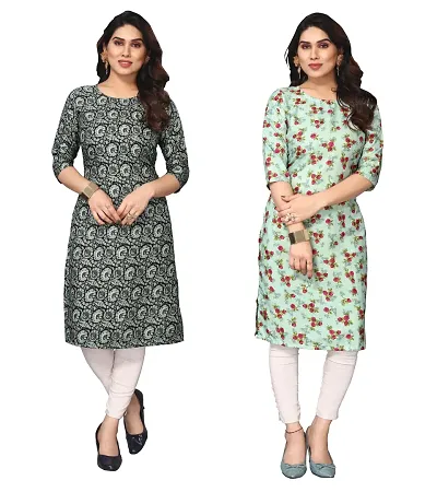 Trendy Straight Crepe Kurta Combo For Women