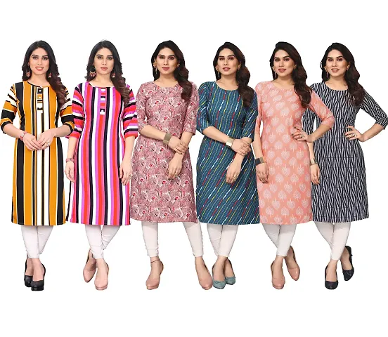 Beautiful Crepe Straight Kurta For Women Pack of