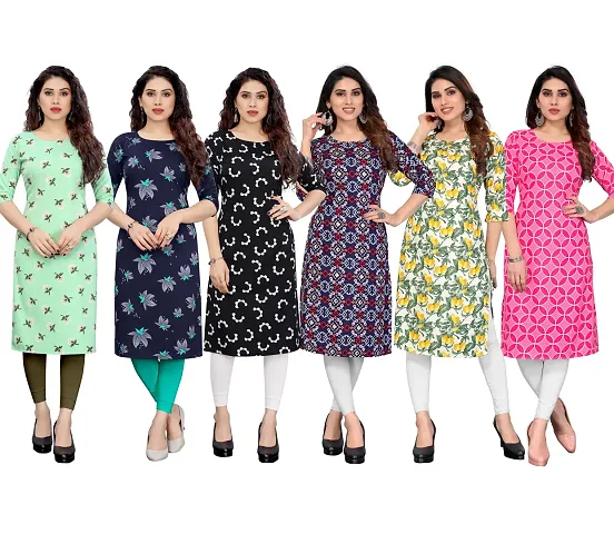 Beautiful Crepe Straight Kurta For Women Pack of