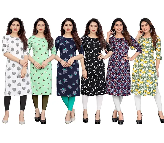 Beautiful Crepe Straight Kurta For Women Pack of