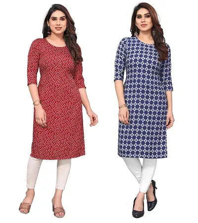 Trendy Straight Crepe Kurta Combo For Women