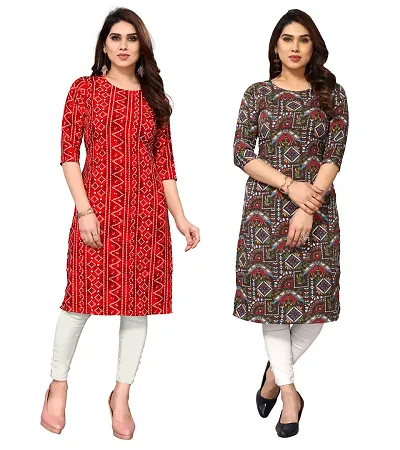 Trendy Straight Crepe Kurta Combo For Women