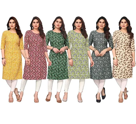 Beautiful Crepe Straight Kurta For Women Pack of