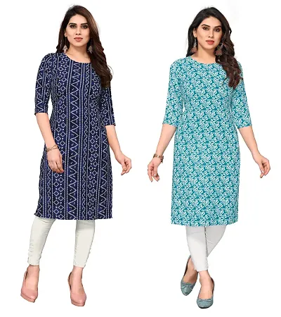 Trendy Straight Crepe Kurta Combo For Women