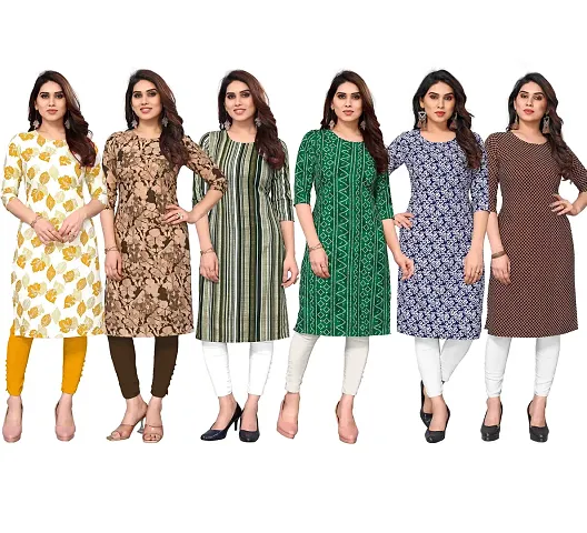 Beautiful Crepe Straight Kurta For Women Pack of