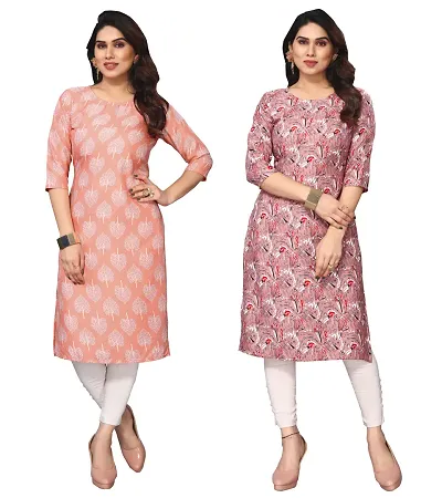 Beautiful Crepe Kurta For Women Pack Of 2