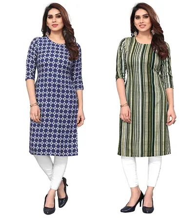 Trendy Straight Crepe Kurta Combo For Women