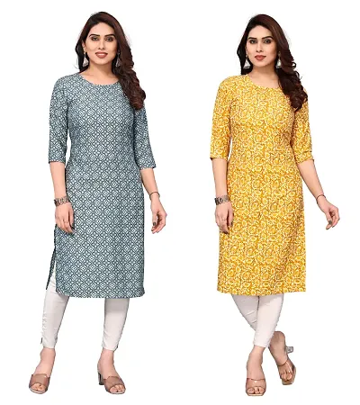 Trendy Straight Crepe Kurta Combo For Women