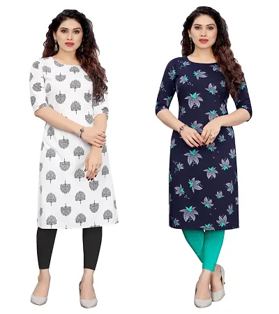 Trendy Straight Crepe Kurta Combo For Women