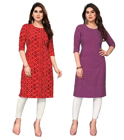 Trendy Straight Crepe Kurta Combo For Women