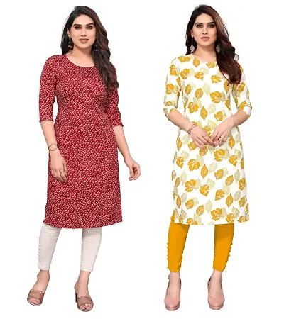 Trendy Straight Crepe Kurta Combo For Women