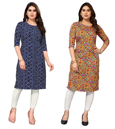 Trendy Straight Crepe Kurta Combo For Women