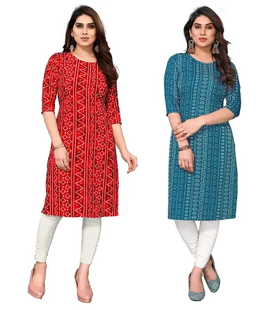 Trendy Straight Crepe Kurta Combo For Women