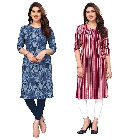 Trendy Straight Crepe Kurta Combo For Women