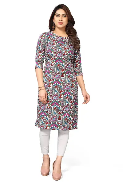 Trendy Women Crepe Printed Kurti