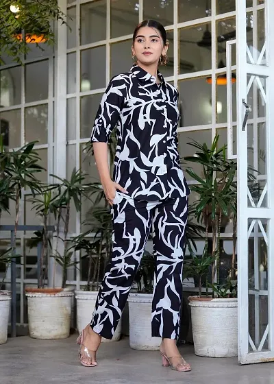 Trendy Polyester Printed Co-Ords Set For Women