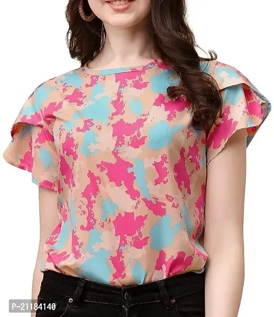 Elegant Multicoloured Cotton Blend Printed Top For Women-thumb0