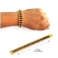 Stylish Rukraksha Brass Bracelet Foldover Golden 21 Cm Length (Set of 1)-thumb1