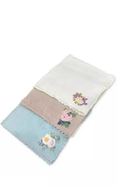Cotton Small Size Handkerchief Rumal Face Towel for Women kids Girls Baby Extra Soft And Super Absorbent Handkerchieves For Women Set of 5