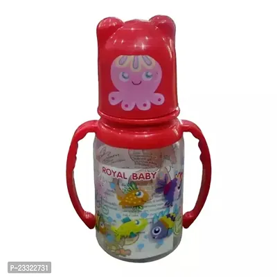 Kids Milk Feeder Bottle With Handle 125Ml Colour Red-thumb0