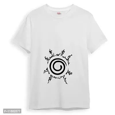 Wear Thoughts Naruto Sign White White Half Sleeve Printed T-Shirt for Men and Women-thumb2