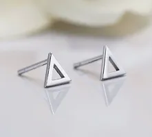 Dainty Triangle Earrings/Geometric Studs/Minimal Earrings-thumb1