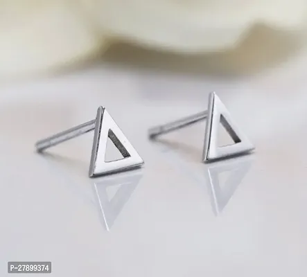 Dainty Triangle Earrings/Geometric Studs/Minimal Earrings-thumb2