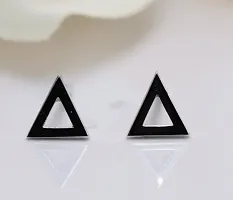 Dainty Triangle Earrings/Geometric Studs/Minimal Earrings-thumb2