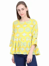 Anona Women's Printed Pure Cotton Top 3/4 Sleeve-thumb1