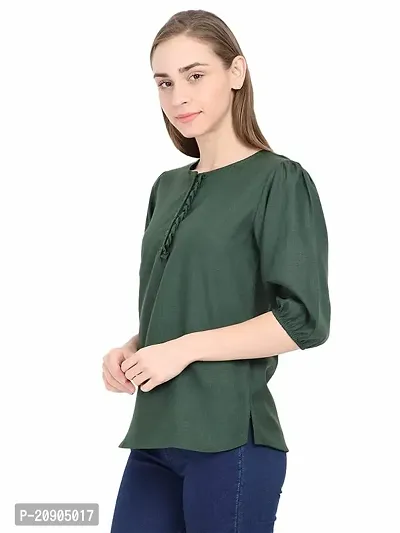 Anona Women's Solid Rayon Top 3/4 Sleeve-thumb4