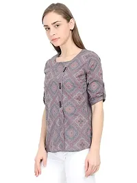 Anona Women's Printed Pure Cotton Top 3/4 Sleeve-thumb2