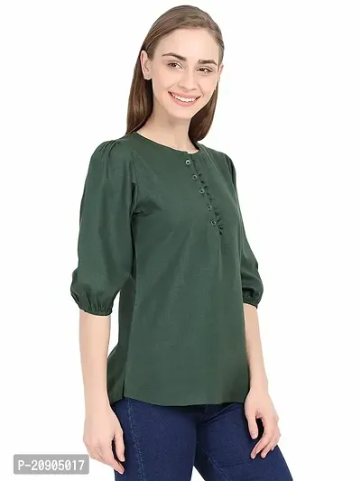 Anona Women's Solid Rayon Top 3/4 Sleeve-thumb5