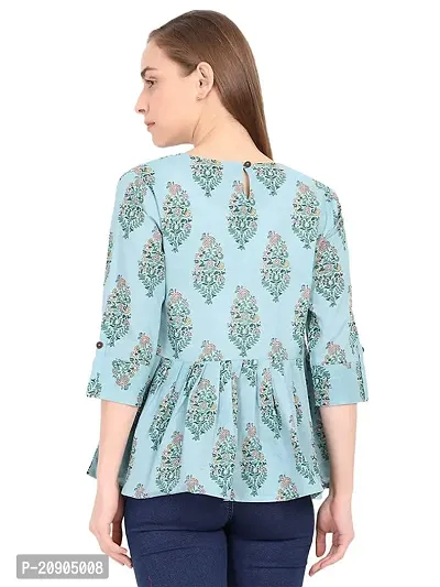 Anona Women's Printed Pure Cotton Top 3/4 Sleeve-thumb5