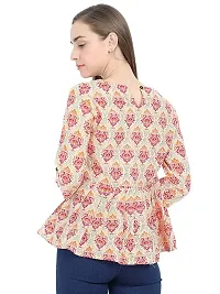 Anona Women's Printed Pure Cotton Top 3/4 Sleeve-thumb4