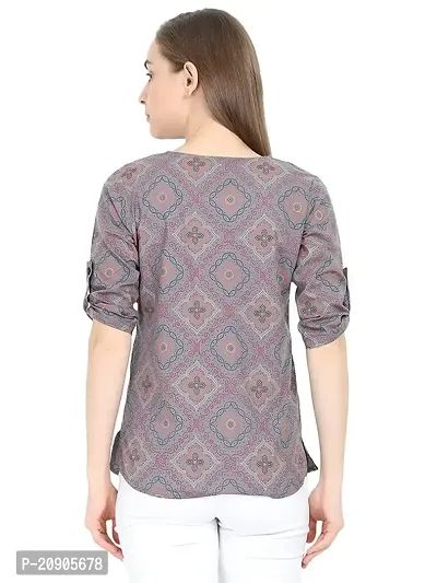 Anona Women's Printed Pure Cotton Top 3/4 Sleeve-thumb5