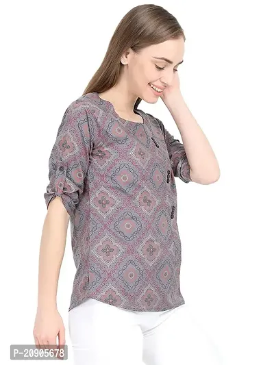 Anona Women's Printed Pure Cotton Top 3/4 Sleeve-thumb4